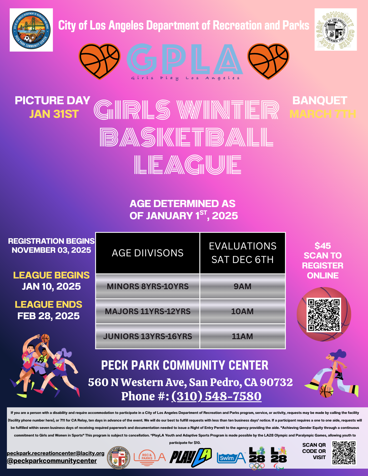 2026 Winter Girls GPLA Basketball League
