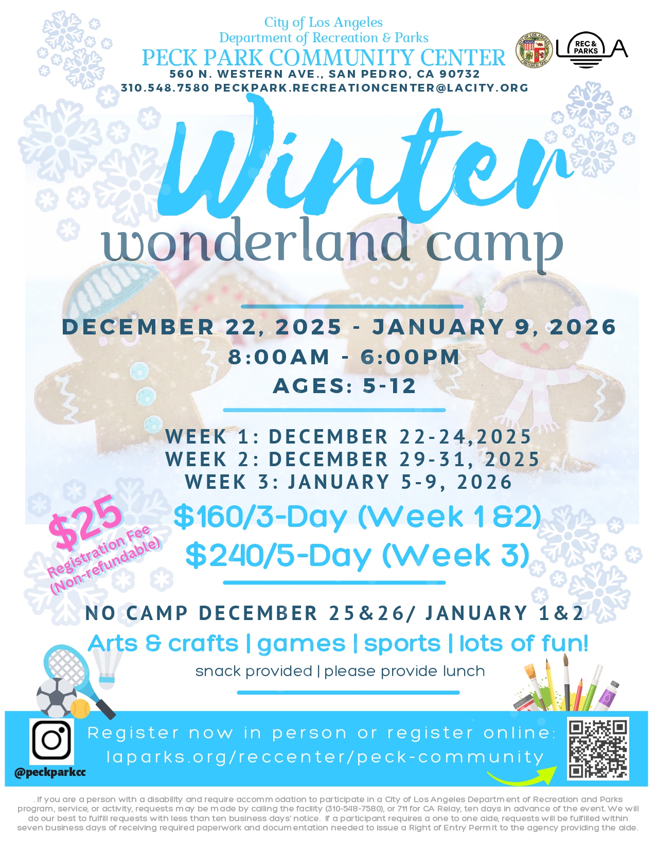 2025-26 WINTER CAMP Flyer